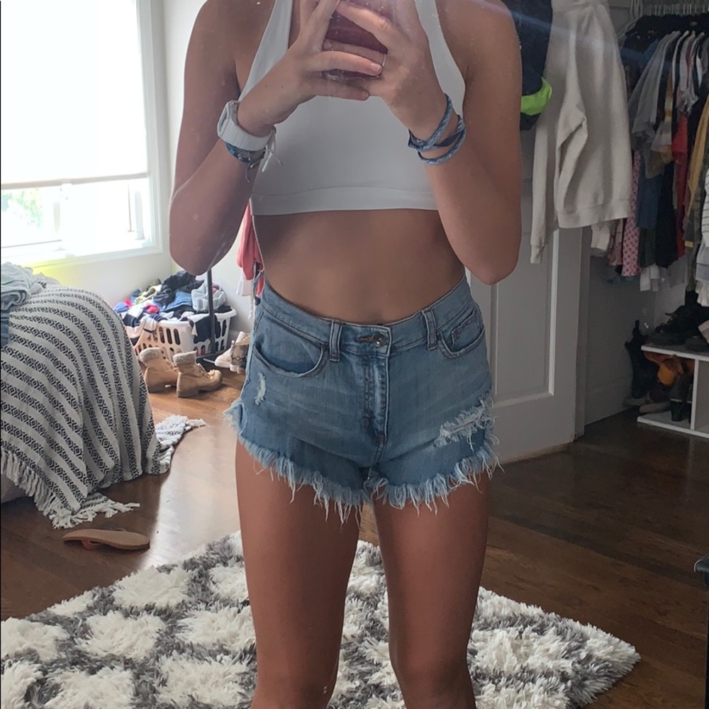 denim shorts